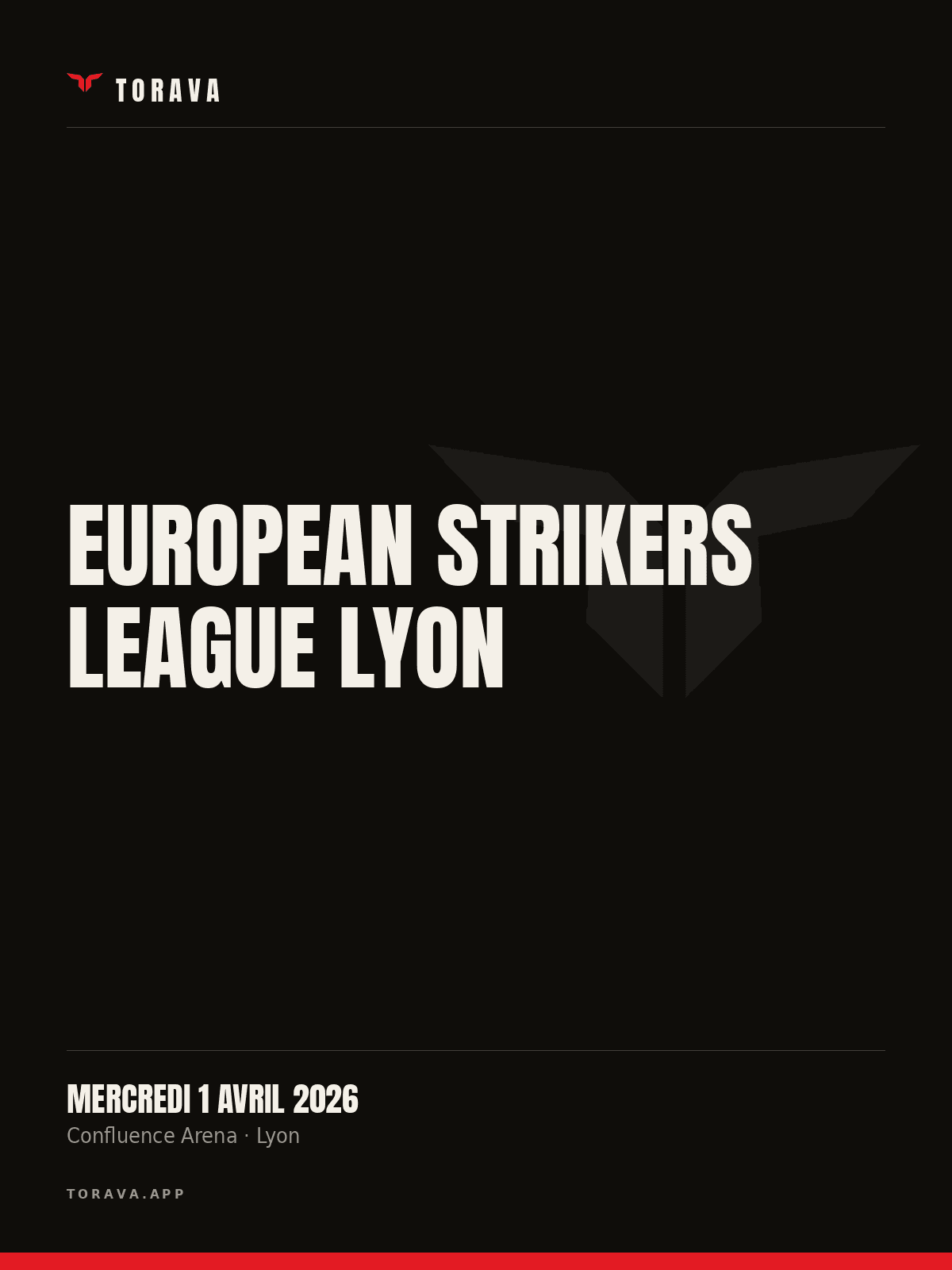 Affiche de l’European Strikers League à Lyon