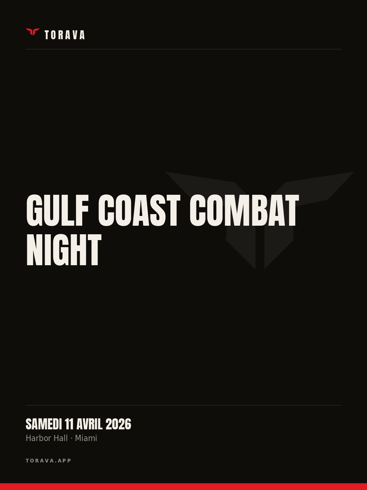Affiche — Gulf Coast Combat Night